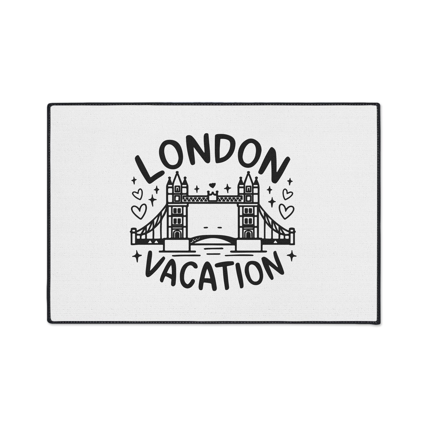 London Vacation Floor Mat, Decorative Heavy Duty Mat for Home, Travel Decor, Gift for Travelers, Kitchen & Entryway Rug