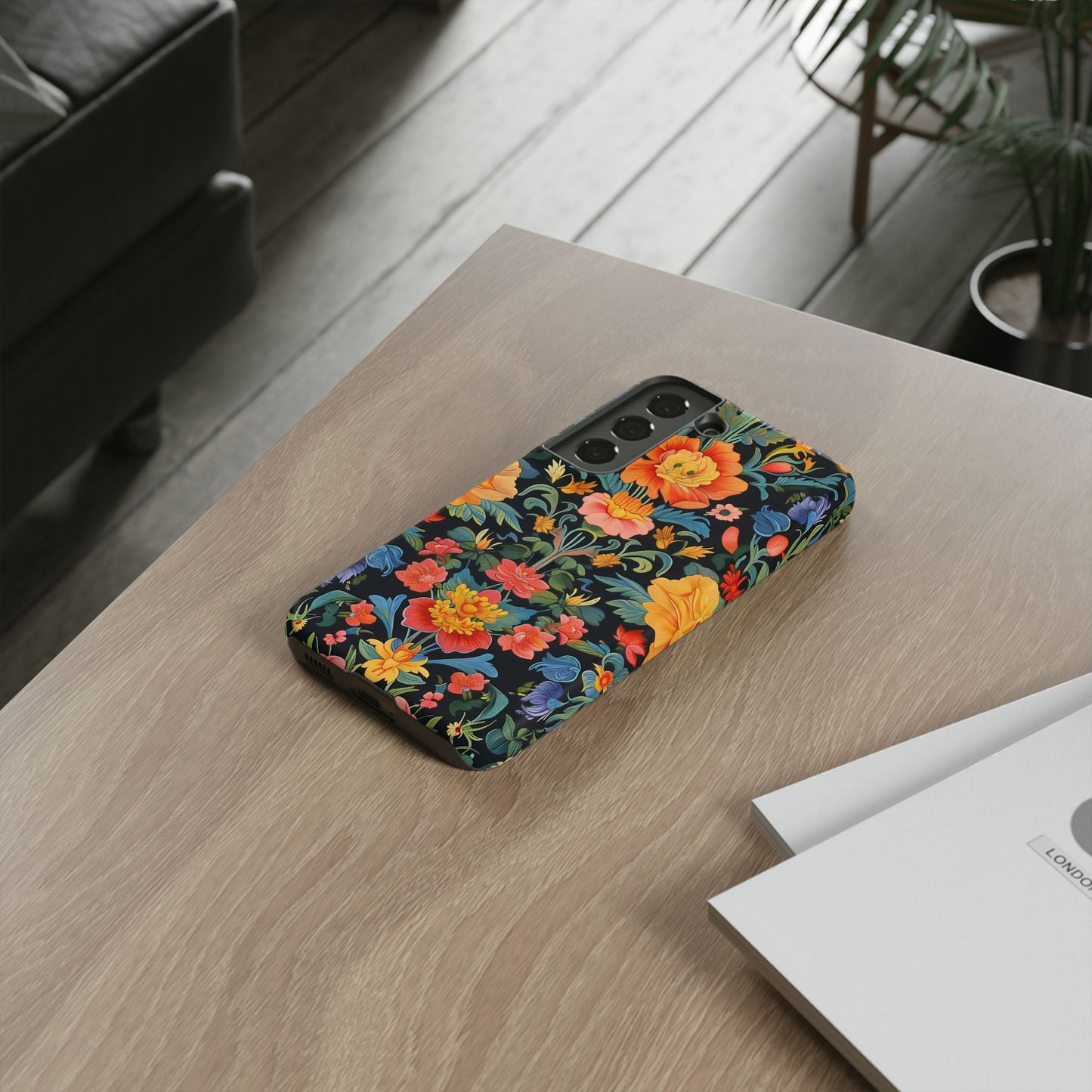 Floral Phone Case - Tough Cases, Flower Pattern Phone Cover, Nature Lover Gift, Stylish Protective Case, Colorful Floral Design