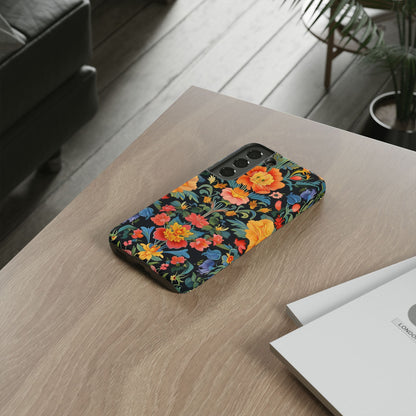 Floral Phone Case - Tough Cases, Flower Pattern Phone Cover, Nature Lover Gift, Stylish Protective Case, Colorful Floral Design