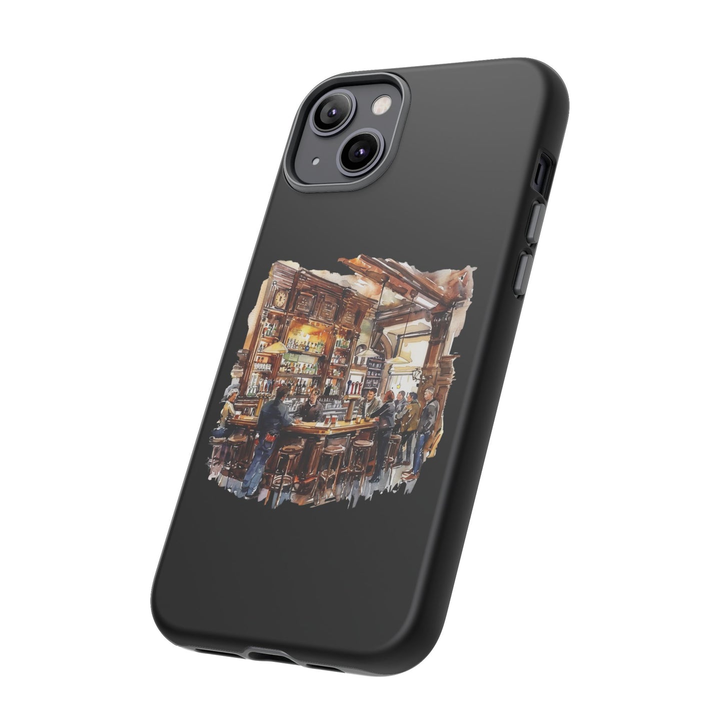 Artistic Phone Case - Cozy Pub Vibe, Trendy Smartphone Accessory, Gift for Friends, Modern Design, Durable Protection