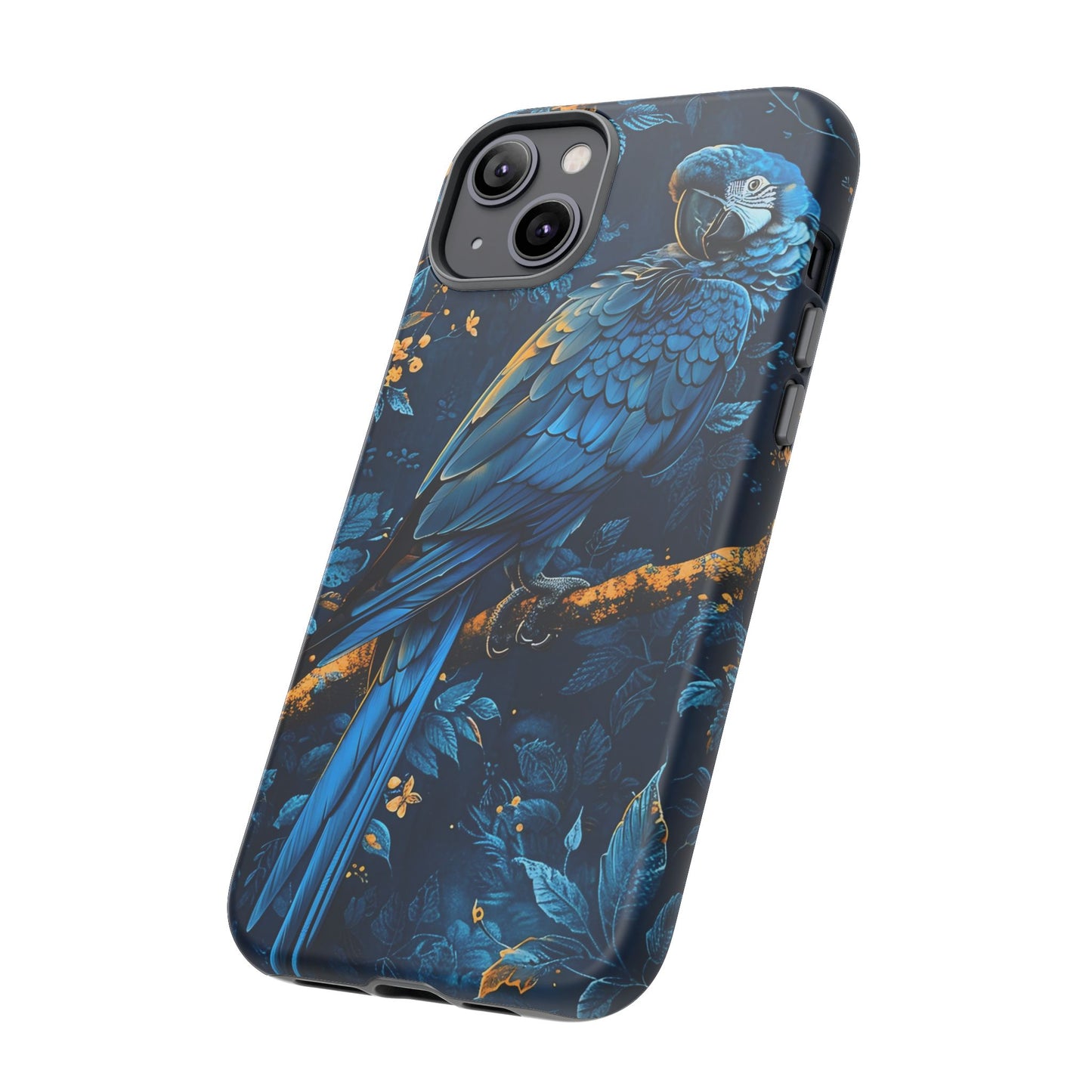 Tough Cases - Vibrant Blue Parrot Phone Case, Tropical Bird Phone Cover, Nature Lover Gift, Eco-Friendly Accessories, Unique Wildlife Decor