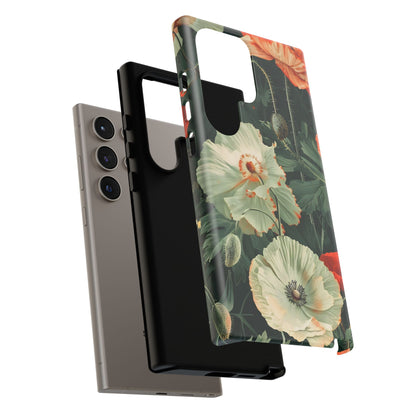 Floral Phone Case - Tough Cases, Botanical Design, Gift for Friends, Trendy Mobile Cover, Personalized Phone Accessory