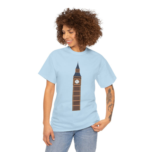 Unisex Heavy Cotton Tee - Keeping Time - The Clock Tower of Westminster