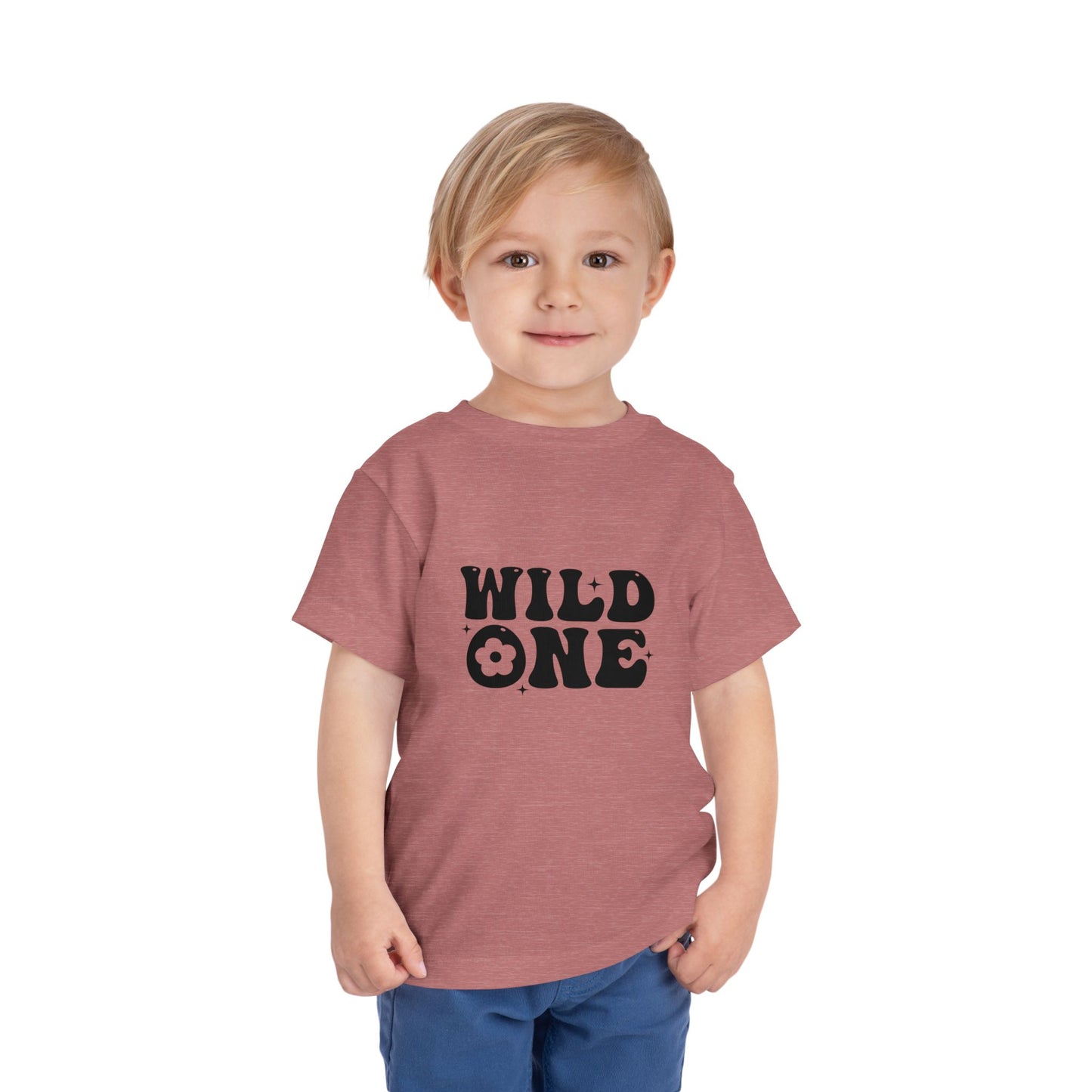 Toddler Short Sleeve Tee – Wild One Boho Adventure Quote Design - Perfect for Young Adventurers