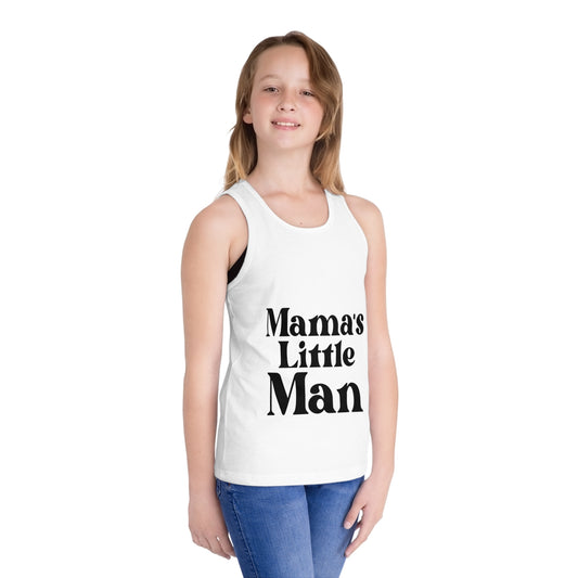 Mama's Little Man Kid's Jersey Tank Top - Cute & Comfy Summer Wear