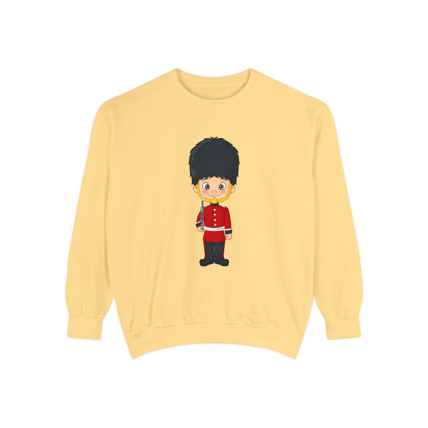 Unisex Garment-Dyed Sweatshirt - British Soldier - Classic Military Elegance and Honorable