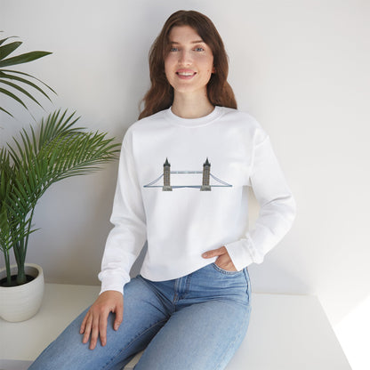 Unisex Heavy Blend™ Crewneck Sweatshirt - Tower Bridge - Iconic London Landmark