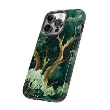 Forest Green Phone Case, Nature-Inspired Tough Cases, Eco-Friendly Gift, Outdoor Lover Accessory, Unique Phone Cover