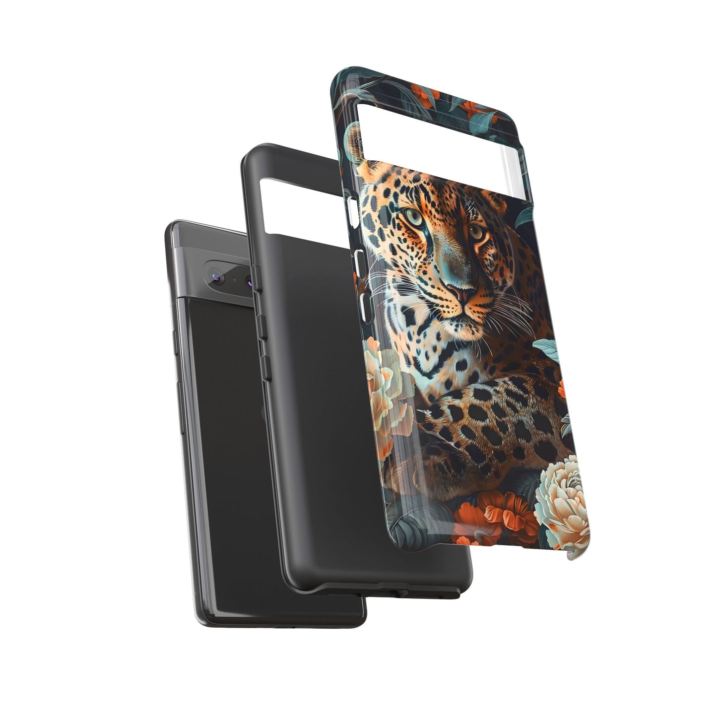 Wildlife Phone Case with Leopard Design | Tough Cases, Animal Prints, Floral Phone Cover, Gift for Nature Lovers, Unique Phone Accessories