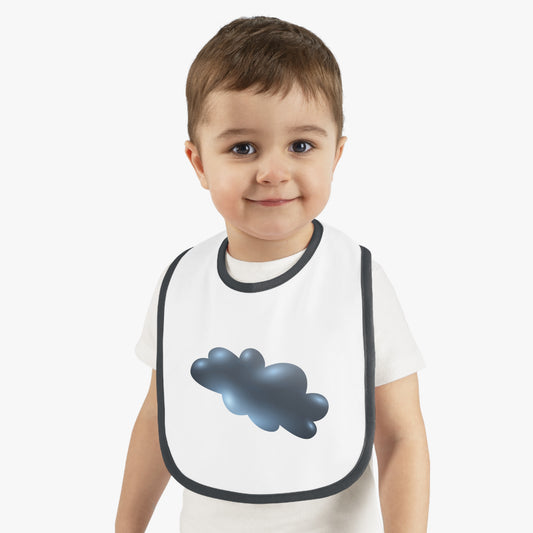 Baby Bib with Cute Cloud Design, Toddler Feeding Accessory, Baby Shower Gift, Infant Fashion, Cloud Pattern Bib