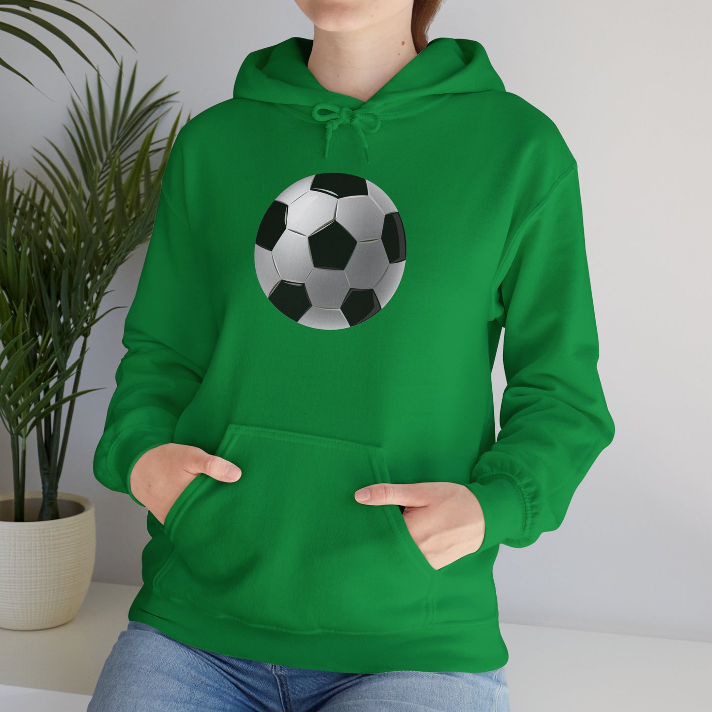 Unisex Heavy Blend™ Hooded Sweatshirt - Dynamic Football Design - Sports Passion and Energy
