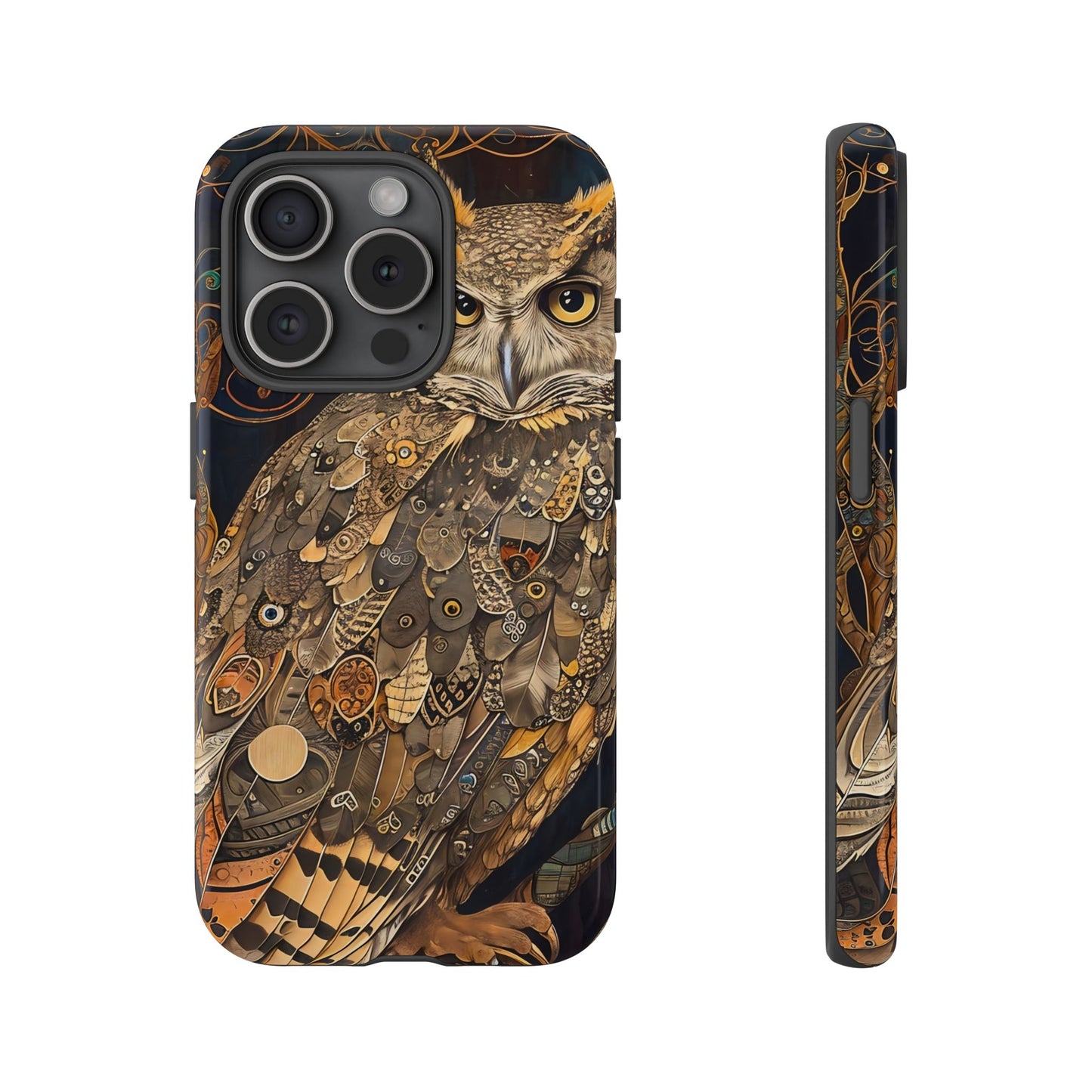 Owl Phone Case, Tough Cases for Nature Lovers, Artistic Owl Design, Bird Phone Cover, Unique Gift for Wildlife Enthusiasts