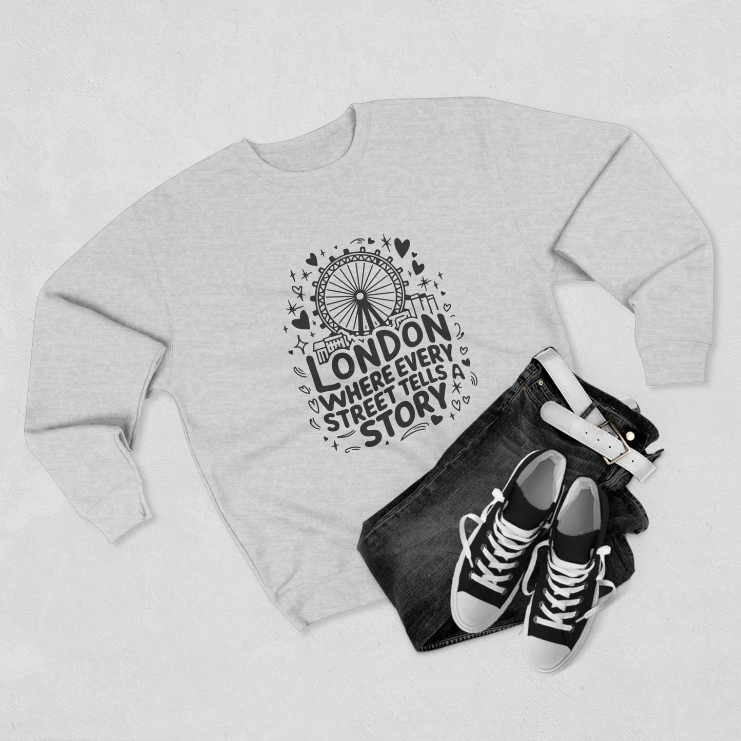 Unisex Crewneck Sweatshirt - London's Story Telling Streets
