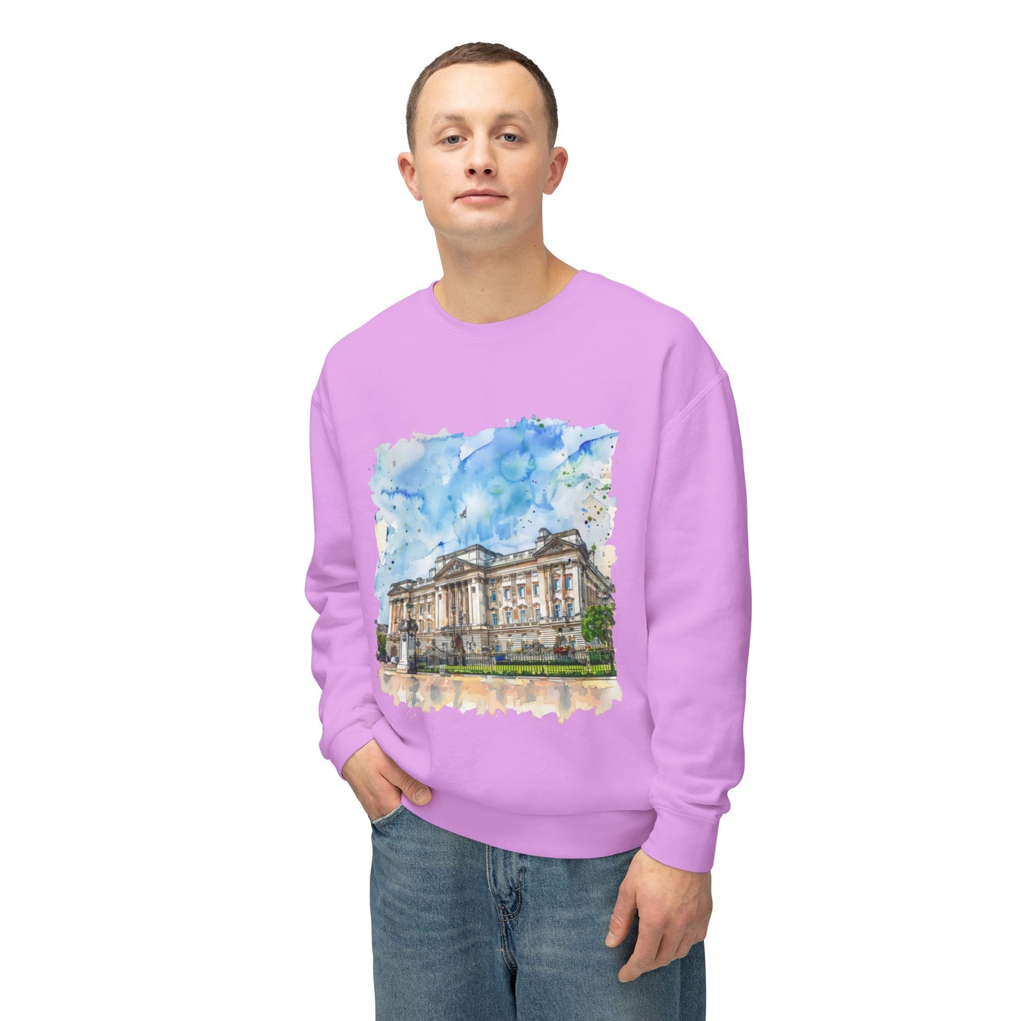 Unisex Lightweight Crewneck Sweatshirt - British Nature - Scenic Landscapes and Natural Beauty