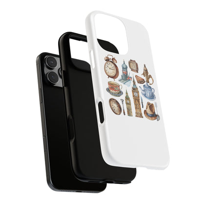 Vintage Illustrative Phone Case, Whimsical Tough Phone Cover, Gifts for Her, Unique Cell Phone Accessory