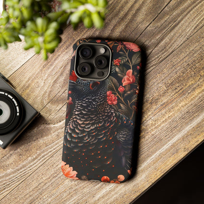 Tough Cases: Floral Design Phone Case, Stylish Protection for Your Phone, Unique Gift for Bird Lovers, Vibrant Floral Art, [...]