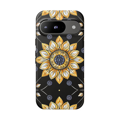 Floral Phone Case with Mandala Design, Tough Cases for iPhone & Samsung, Boho Style, Gift for Her, Unique Accessories