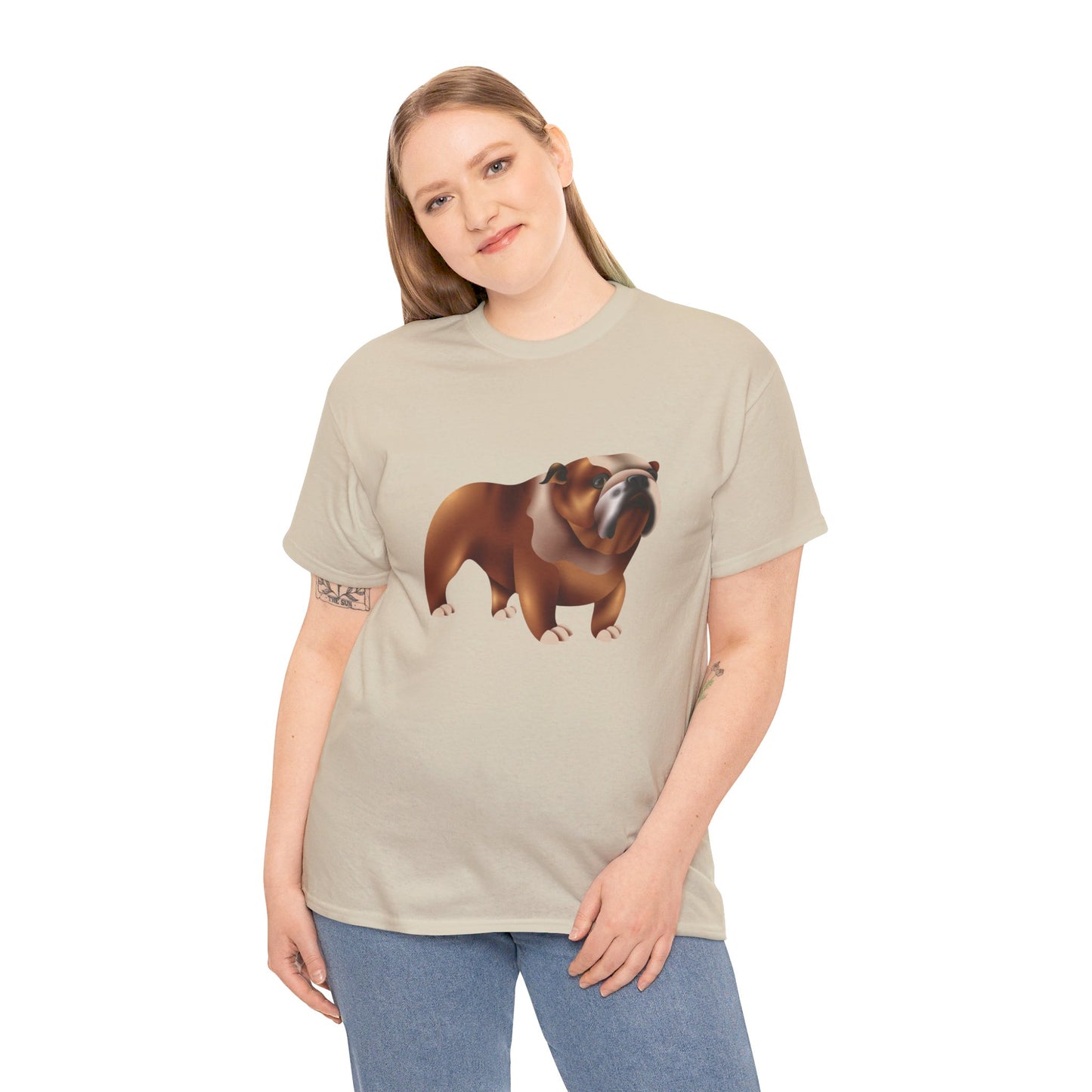 Adorable British Dog Relaxed Unisex Heavy Cotton T-Shirt