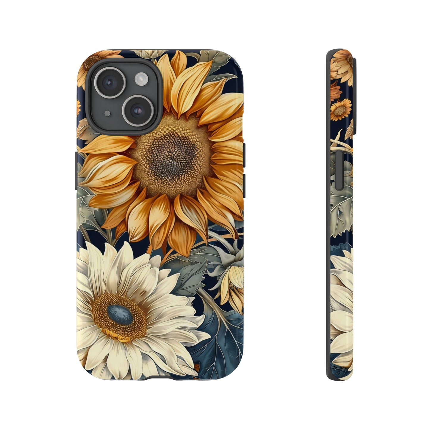 Floral Phone Case for Tough Cases, Sunflower Design, Nature Lover Gift, Birthday Present, Eco-Friendly Accessories, Summer Vibes