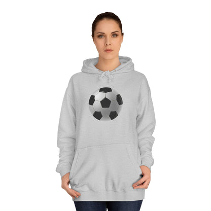 Dynamic Football Design - Sports Passion and Energetic Unisex College Hoodie