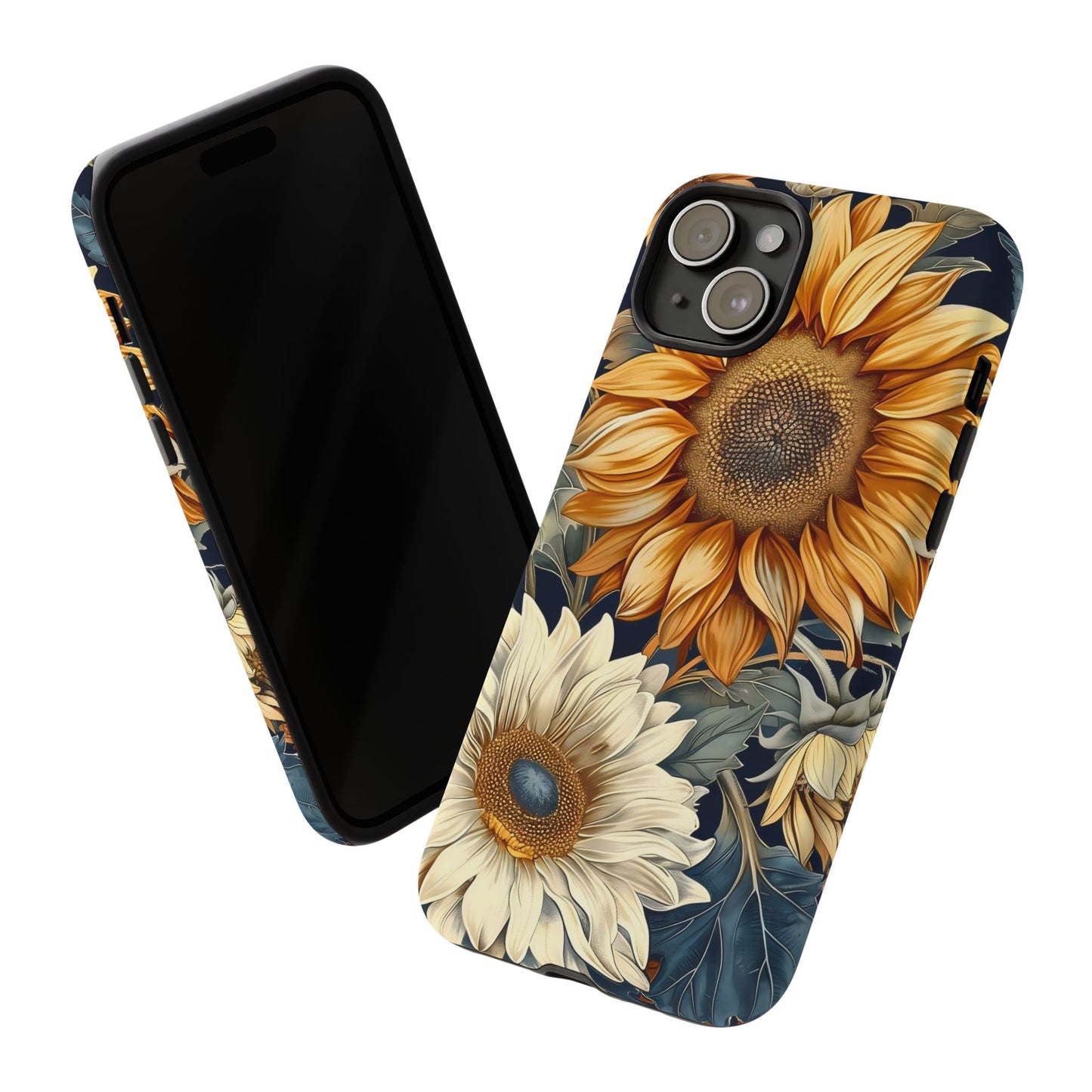 Floral Phone Case for Tough Cases, Sunflower Design, Nature Lover Gift, Birthday Present, Eco-Friendly Accessories, Summer Vibes