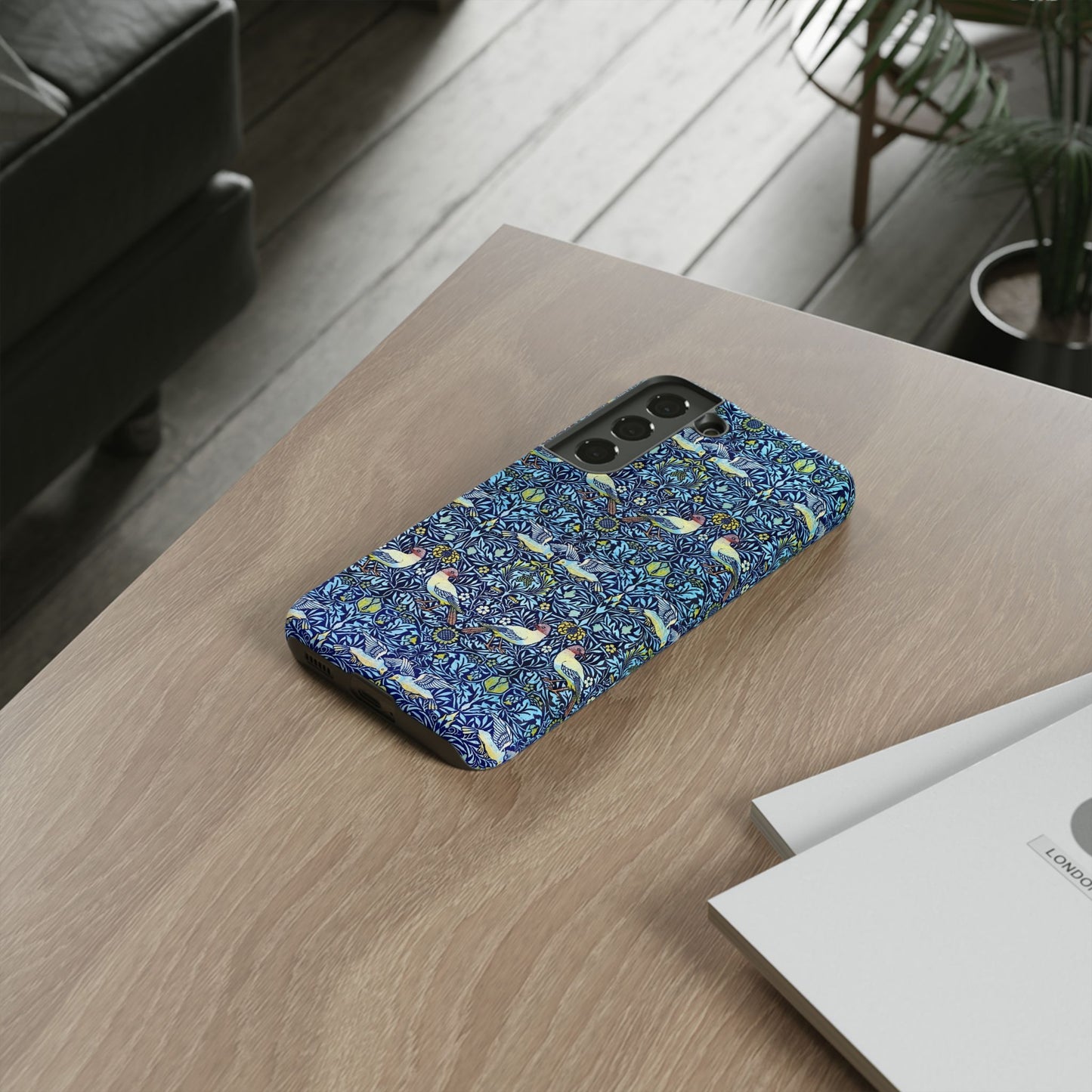 Bird and Floral Pattern Phone Case, Tough Cases, Gift for Nature Lovers, Eco-friendly, Custom Phone Accessories, All-Occasion