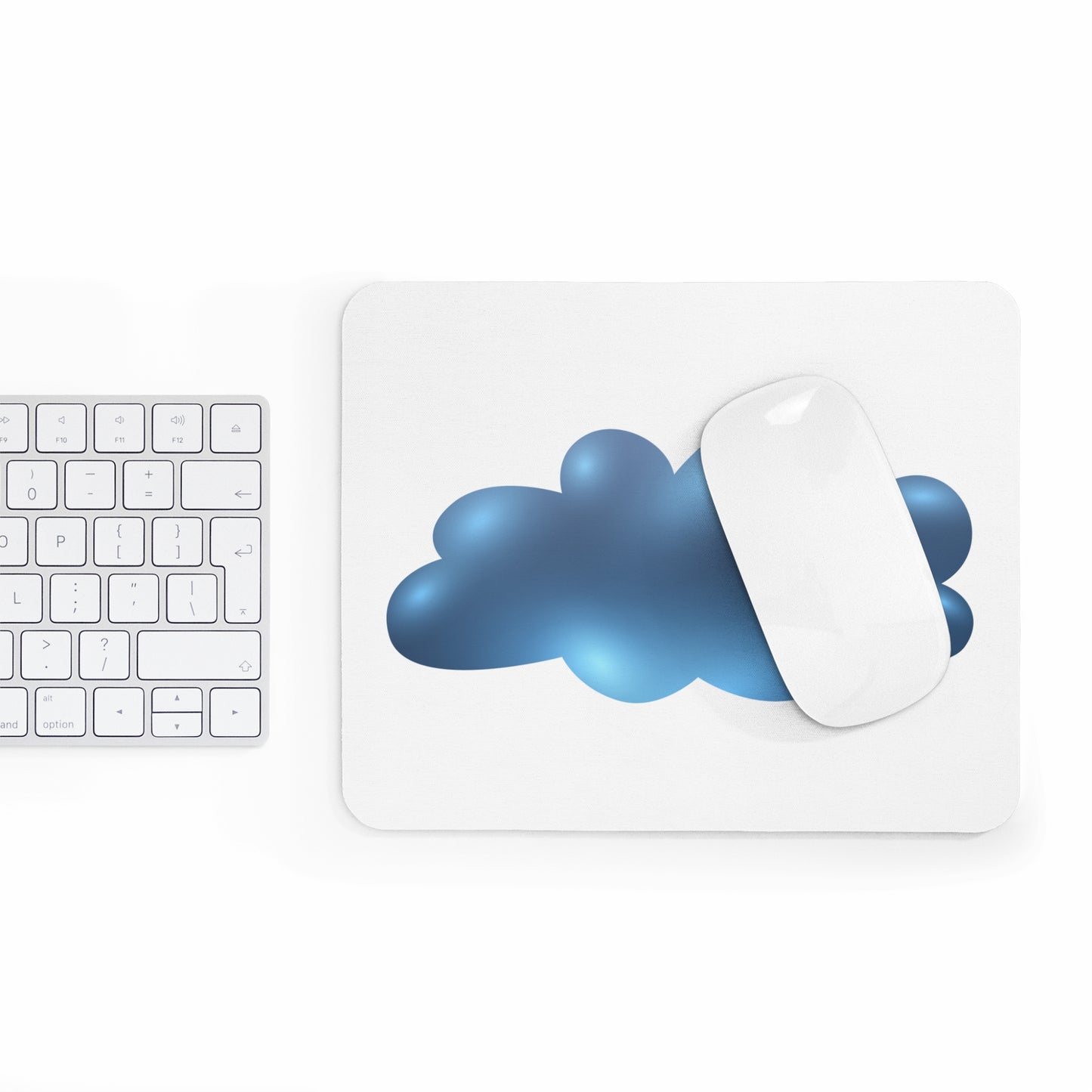 Blue Cloud Mouse Pad, Cute Desk Accessory for Home Office, Gamer Gift, Aesthetic Office Decor, Cloudy Style Non-Slip Mat