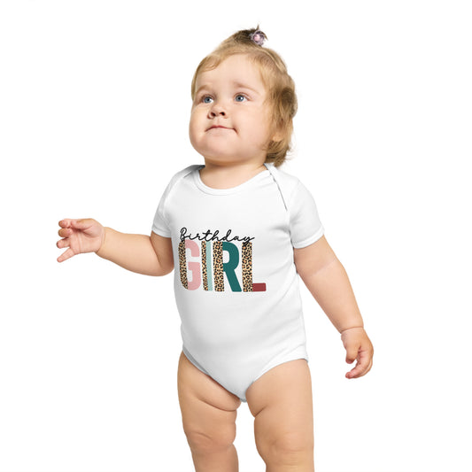 Birthday Girl Short Sleeve Baby Bodysuit - Cute Infant Apparel for Celebrations