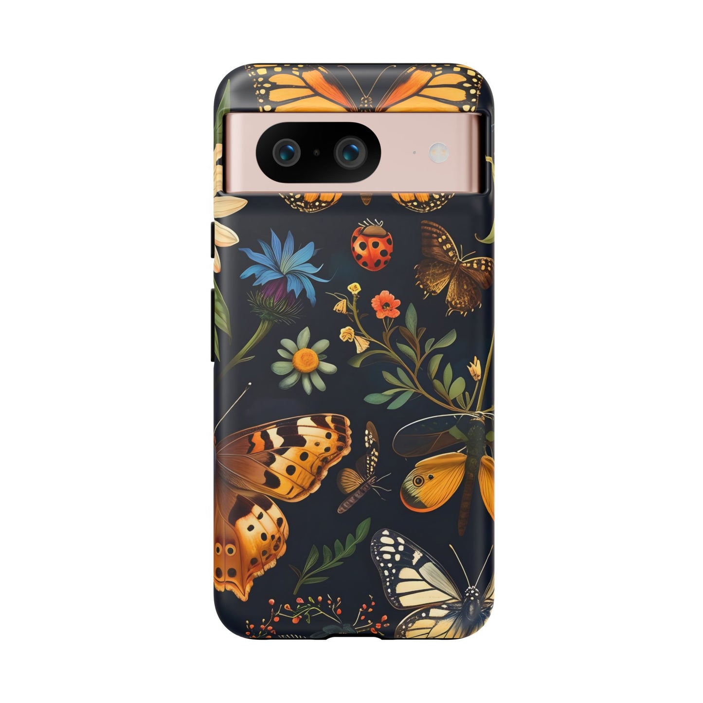 Nature-Inspired Phone Case | Floral Butterfly Design, Tough Phone Cover, Gift for Nature Lovers, Cute Butterfly Case, Home Decor