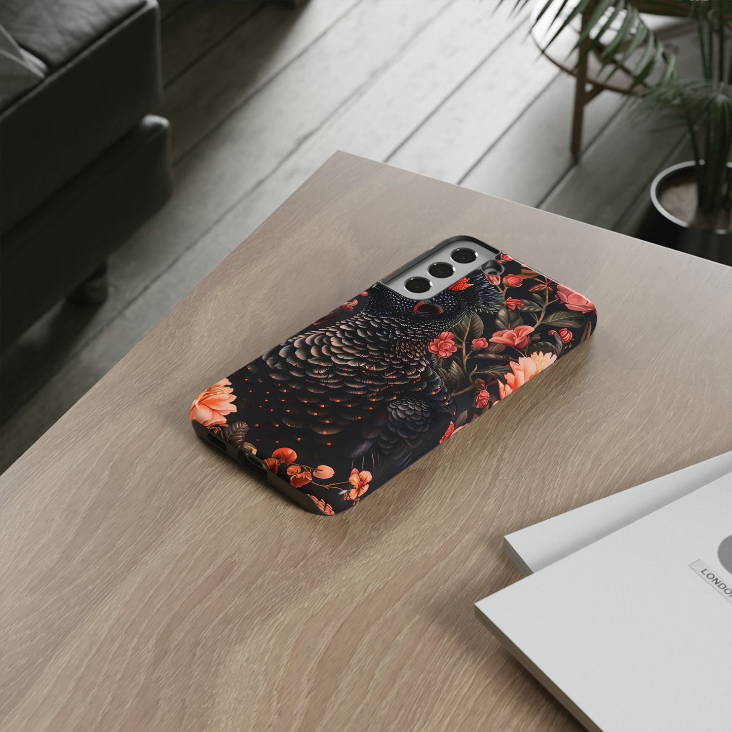 Tough Cases: Floral Design Phone Case, Stylish Protection for Your Phone, Unique Gift for Bird Lovers, Vibrant Floral Art, [...]