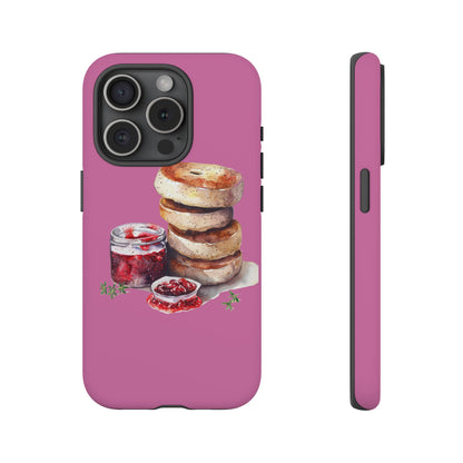 Cute Bagel Phone Case, Tough Cases for Food Lovers, Unique Gifts for Foodies, Phone Accessories for Breakfast Lovers, Fun and Stylish Cases