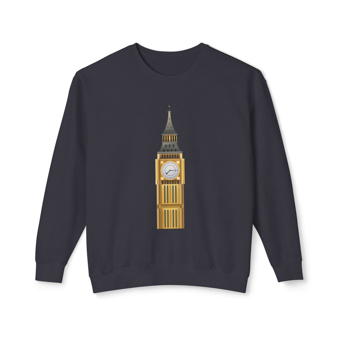Unisex Lightweight Crewneck Sweatshirt Trendy - Iconic Big Ben Clock Tower