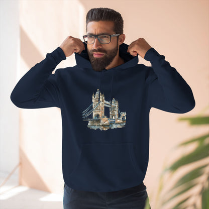 London Bridge Trendy Three-Panel Fleece Hoodie