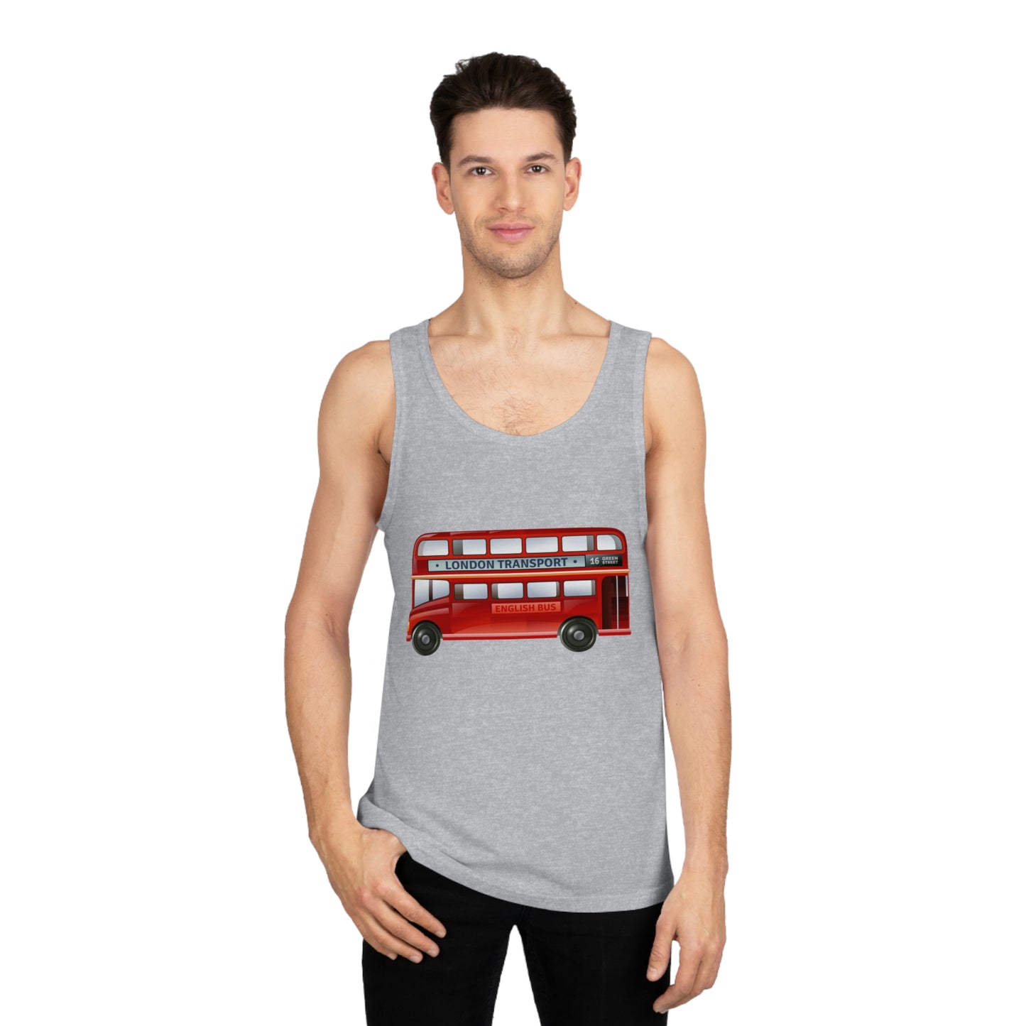 Unisex Softstyle™ Tank Top - London Transport - Vintage English Bus