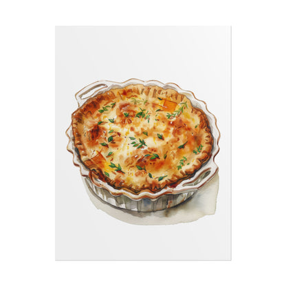 Delicious Quiche Rolled Posters for Kitchen Decor, Culinary Art, Foodie Wall Art, Gift for Chefs, Cooking Enthusiasts, Home Decor