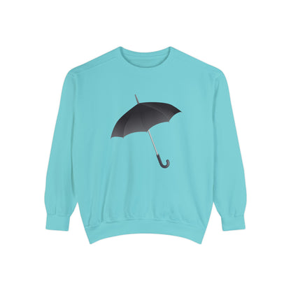 Unisex Garment-Dyed Sweatshirt Elegant - Regal Royal Umbrella