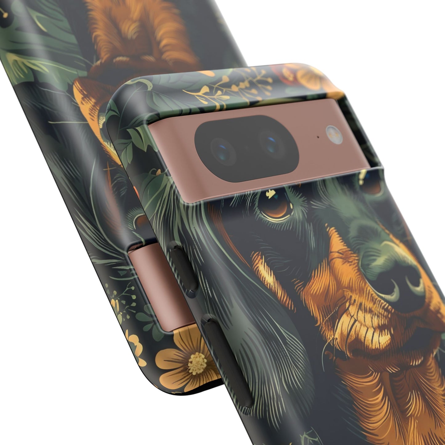 Dachshund Phone Case, Floral Pet Phone Cover, Dog Lover Gift, Tough Phone Case, Custom Dachshund Design, Unique Dog Owner Accessory