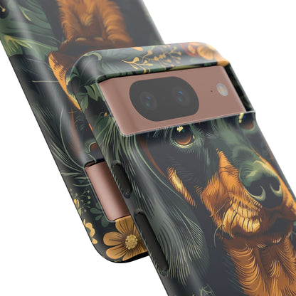 Dachshund Phone Case, Floral Pet Phone Cover, Dog Lover Gift, Tough Phone Case, Custom Dachshund Design, Unique Dog Owner Accessory