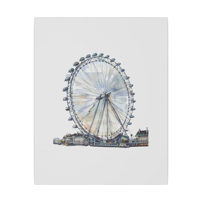 London Eye Canvas Print, Wall Art Decor, Travel Gift, Home Decoration, Unique Art Piece