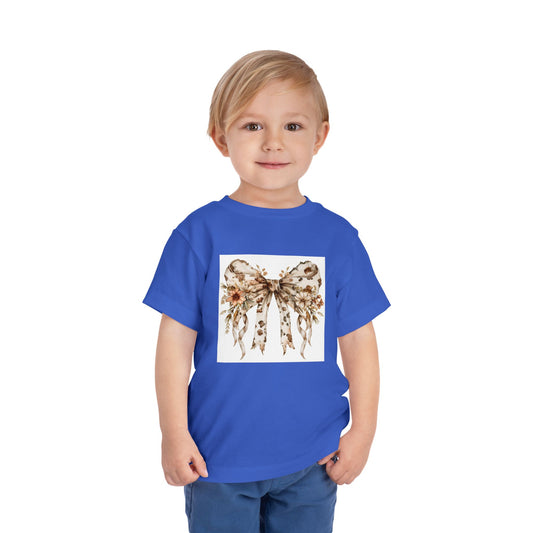 Toddler  Tee – Rustic Country Bow with Daisy Flowers and Cow Spots - Perfect for Gifts and Special Occasions