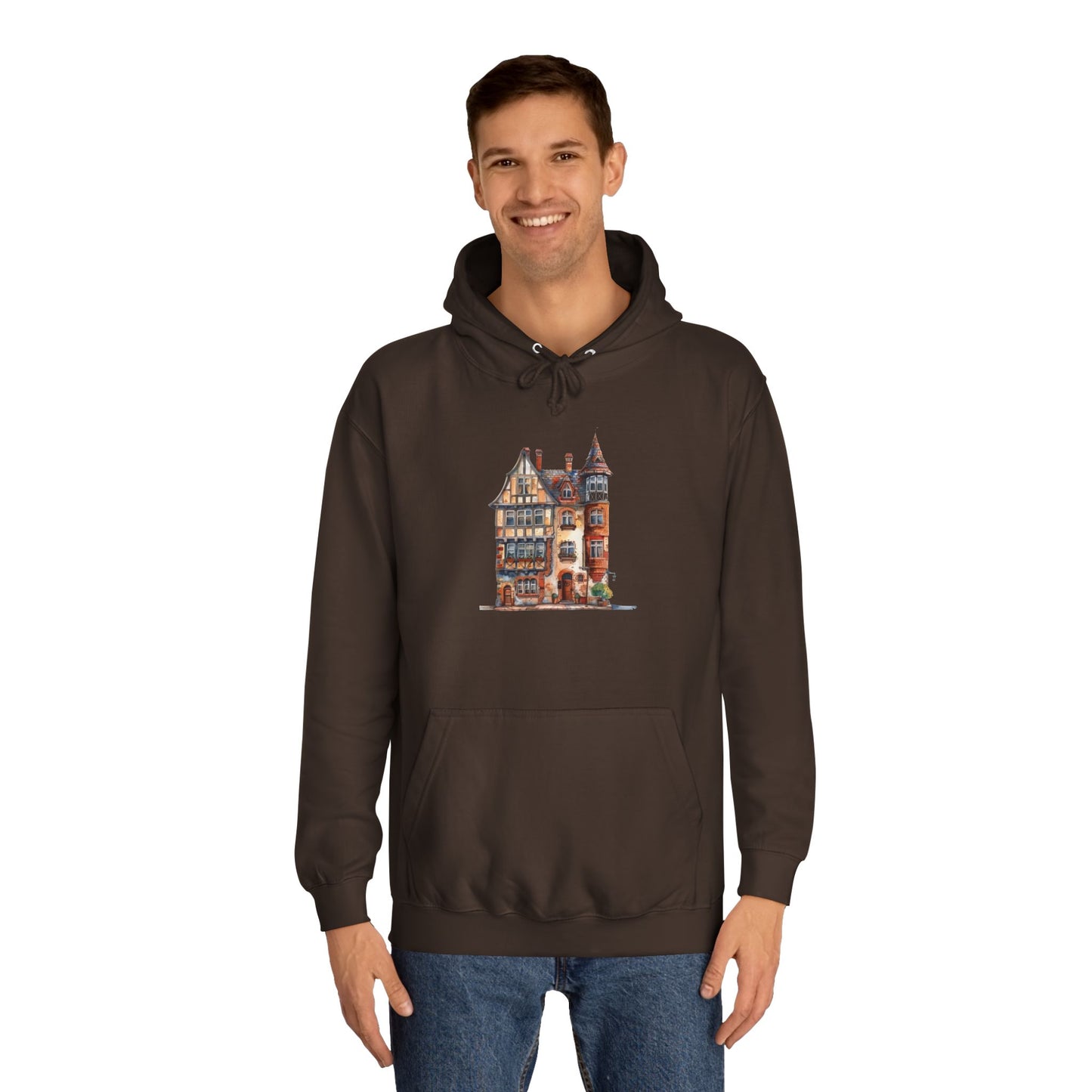 Unisex College Hoodie - Captivating English Beauty and Charm