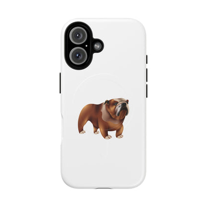 Custom Bulldog Tough Magnetic Case for iPhone, Pet Lover Gift, Durable Phone Protection, Unique Bulldog Design, Dog Owner Accessories