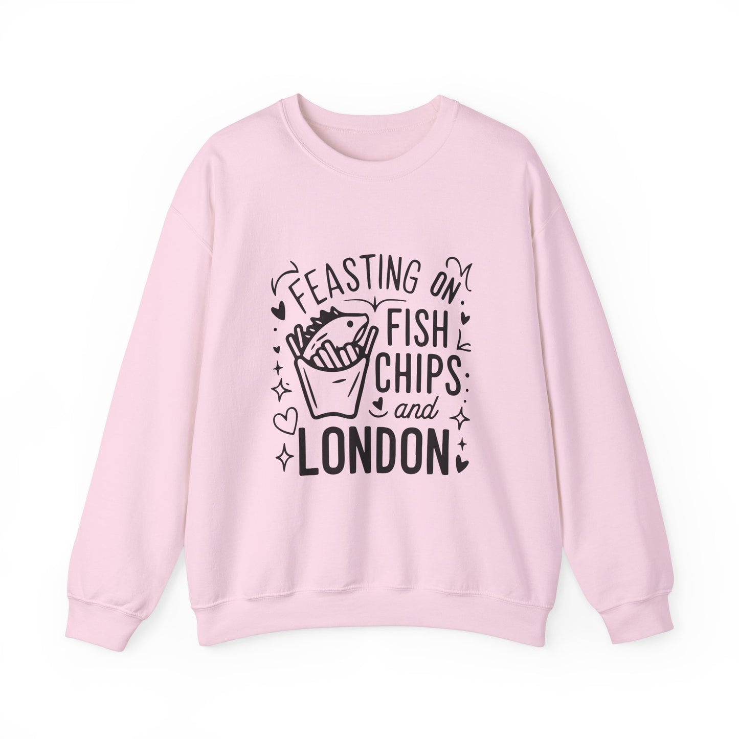 Unisex Heavy Blend™ Crewneck Sweatshirt Relaxed - Fish Chips and London