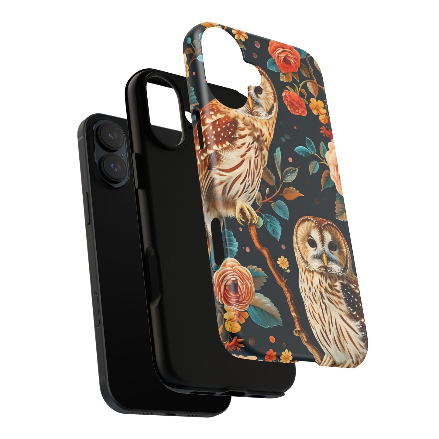 Owl Phone Case with Floral Design, Tough Phone Cover for Nature Lovers, Gift for Bird Enthusiasts, Stylish Protection for Smartphones, [...]