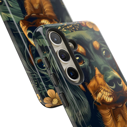 Dachshund Phone Case, Floral Pet Phone Cover, Dog Lover Gift, Tough Phone Case, Custom Dachshund Design, Unique Dog Owner Accessory