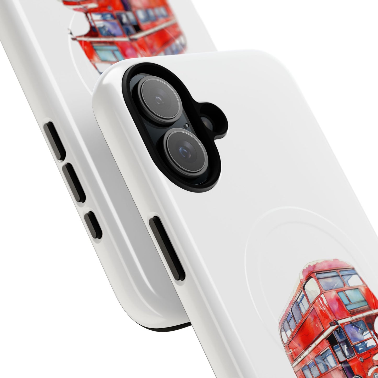 Vintage Double-Decker Bus Phone Case, Tough Magnetic Cases, Unique Mobile Cover, Gifts for Travelers, London-Themed Accessories