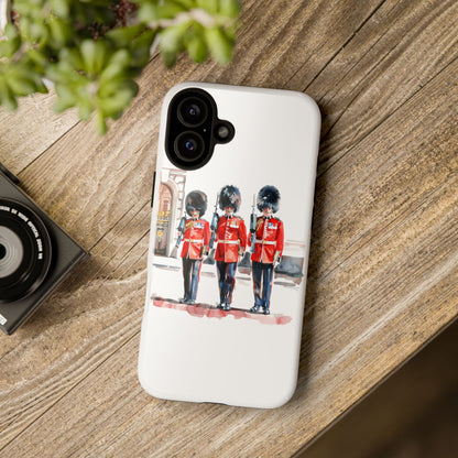 Phone Case with Royal Guard Design, Unique Cell Cover, London Souvenir, Tough Phone Case, Gift for Travelers, Stylish Street Photography