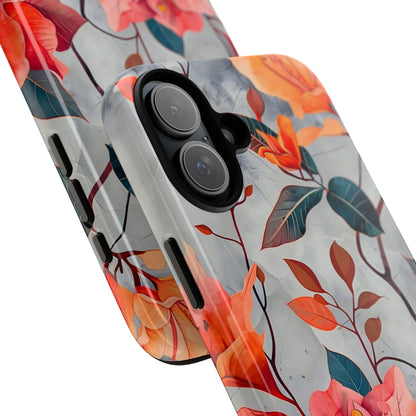 Floral Phone Case, Tough Cases, Flower Power, Gift for Her, Decorative Phone Cover, Trendy Accessories, Everyday Style