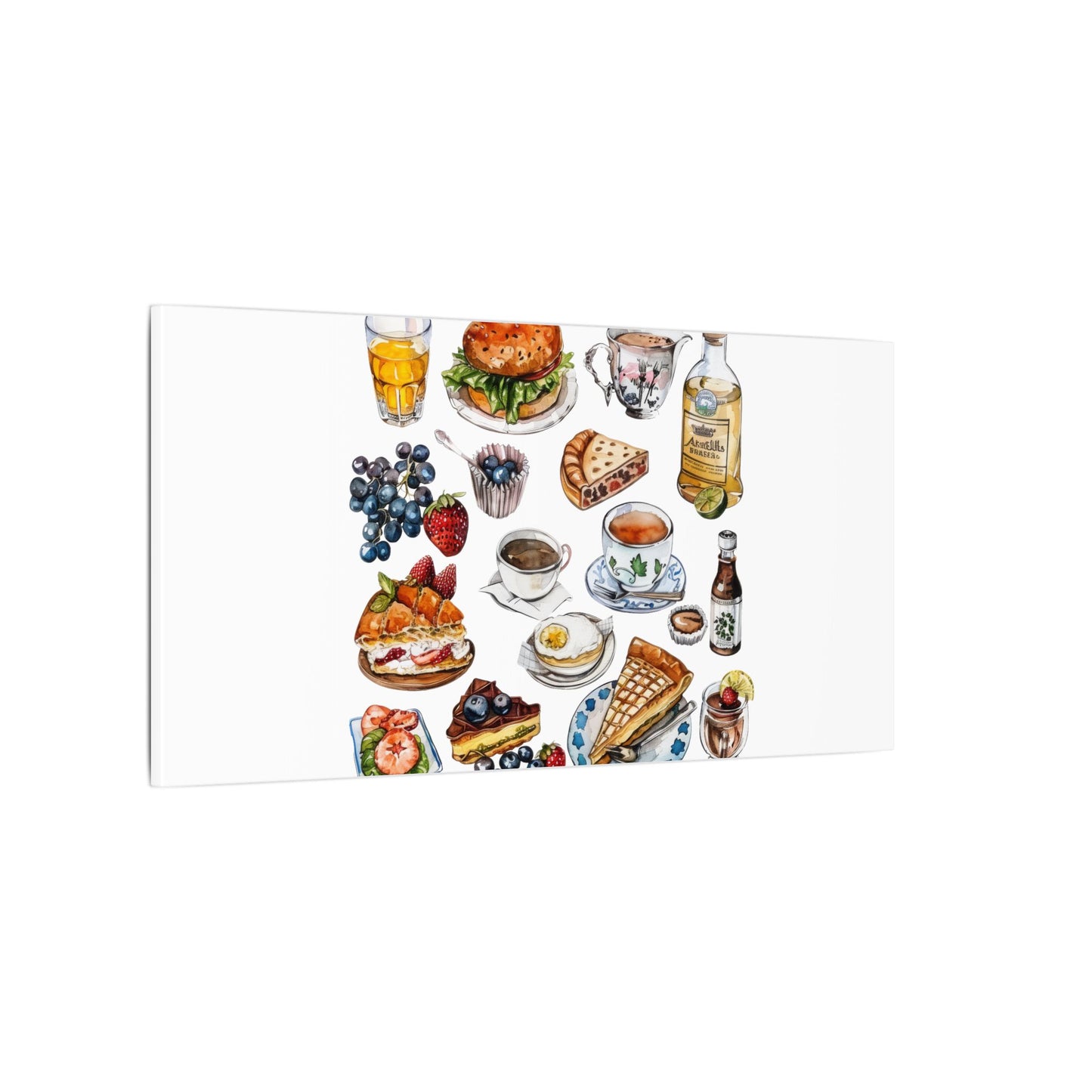 Breakfast Feast Canvas Print, Food Art, Kitchen Decor, Gifting for Food Lovers, Brunch Vibes, Wall Art