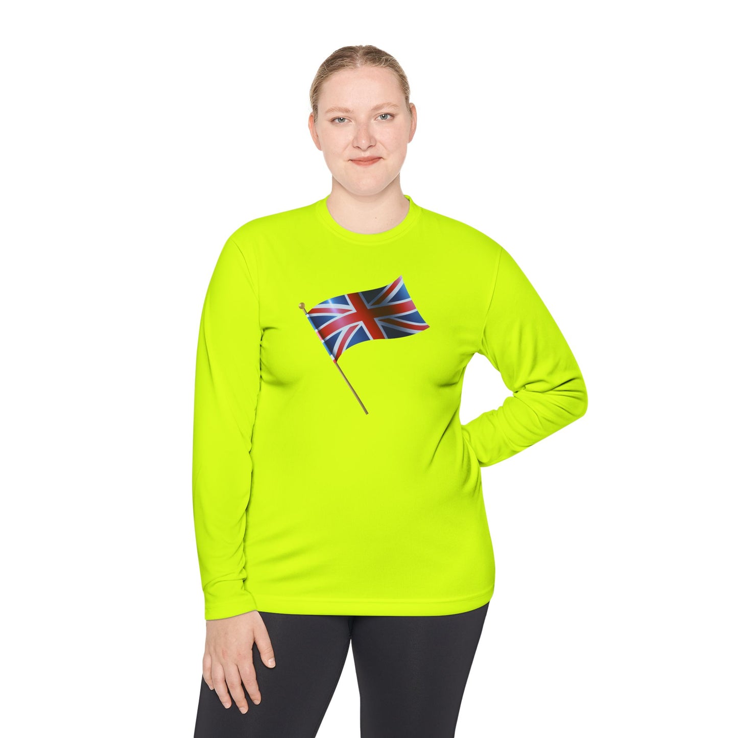 Unisex Lightweight Long Sleeve Tee - Union Jack Flag - Bold & Brave